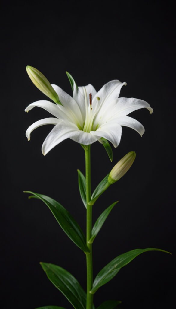 Lirios Blancos Elegantes - imágenes de flores románticas