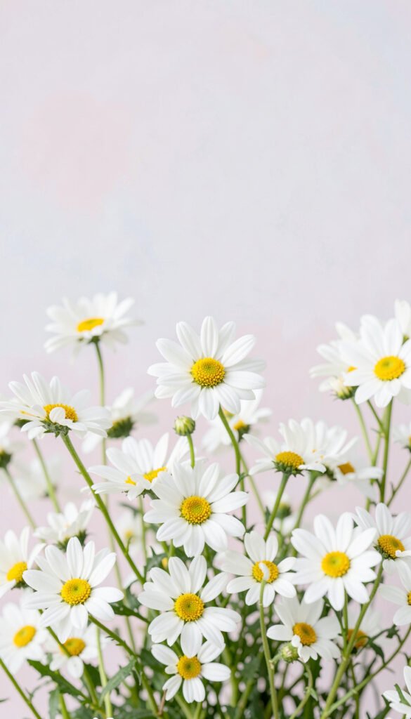 Margaritas Blancas Minimalistas - Imágenes de Flores HD para