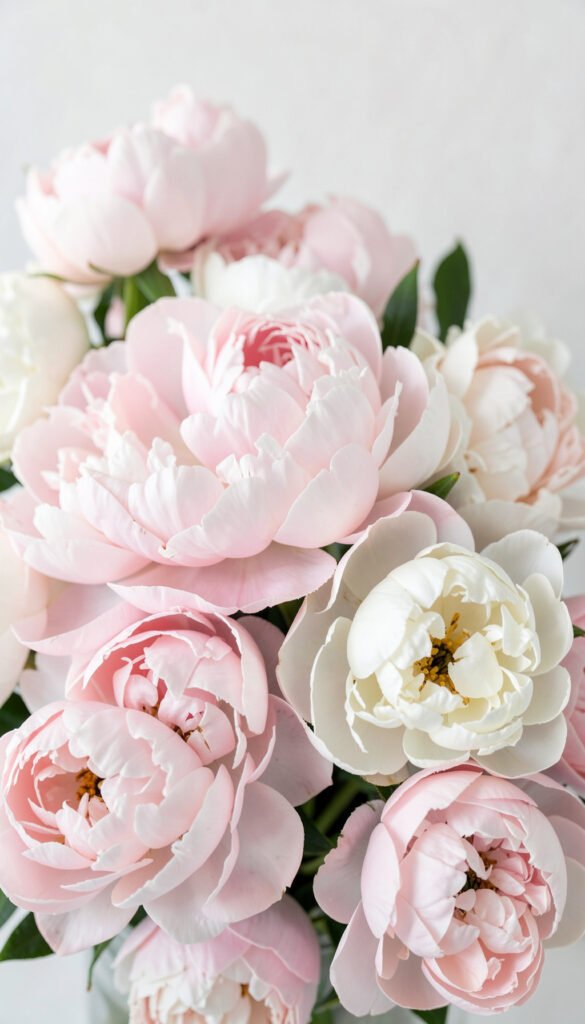 Peonías en Tonos Pastel - Imágenes de Flores HD para