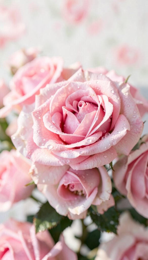 Rosas Rosas al Amanecer - imágenes de flores hermosas