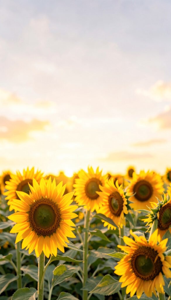 Girasoles al Amanecer - Flores Bonitas para Perfil y
