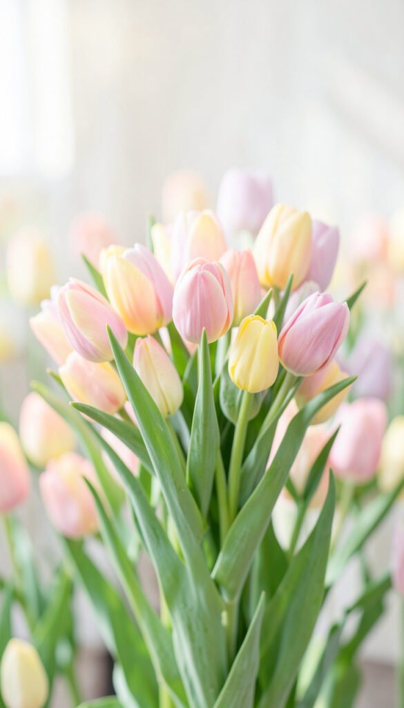Tulipanes Pastel - Imágenes de Flores para WhatsApp