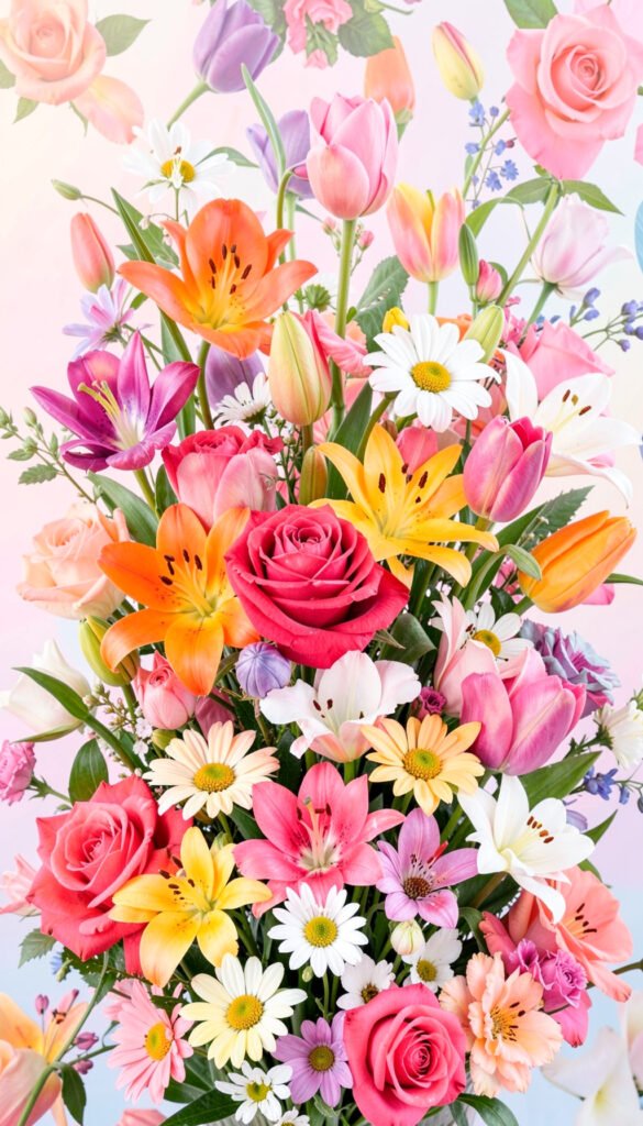 Ramo multicolor alegre - Flores de Amor para Dedicar