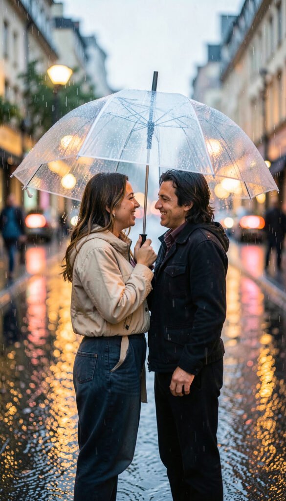 Abrazo Bajo la Lluvia - imágenes de amor románticas