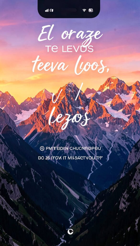 Montañas y Coraje - Imágenes con Frases Bonitas para