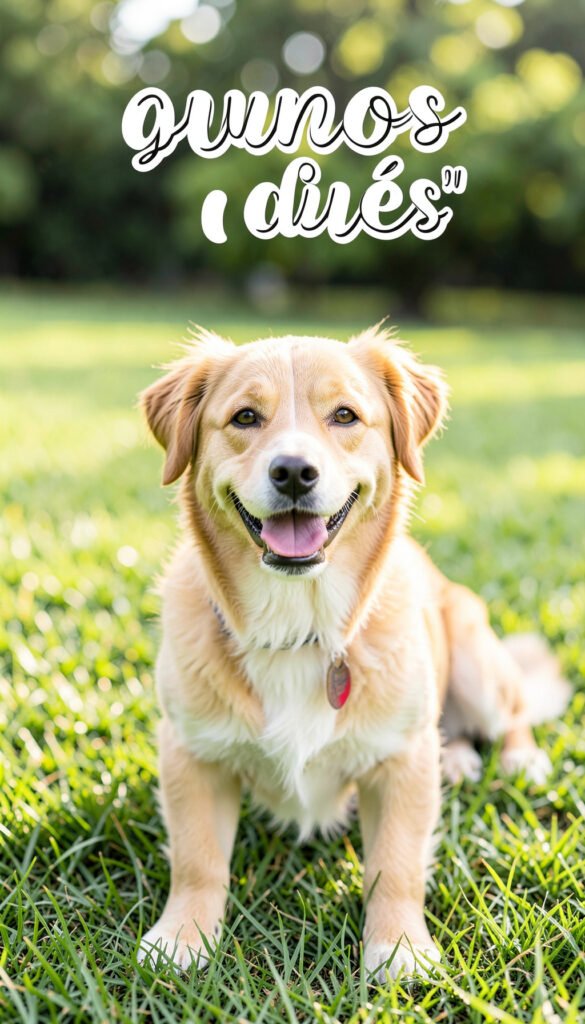 Perro feliz y saludo positivo - imágenes de buenos días