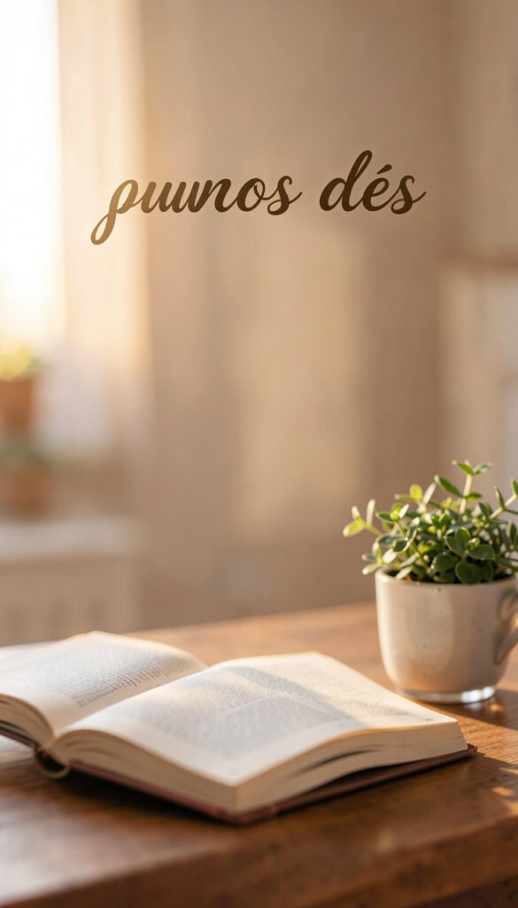 Libro abierto y calma matutina - imágenes de buenos días