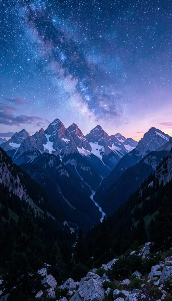 Paisaje de Montañas al Atardecer - Imágenes de Buenas Noches para