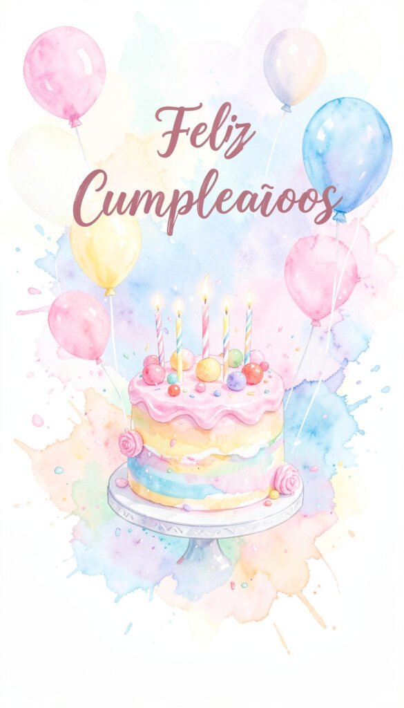 Estilo Acuarela Creativo - imágenes de feliz cumpleaños