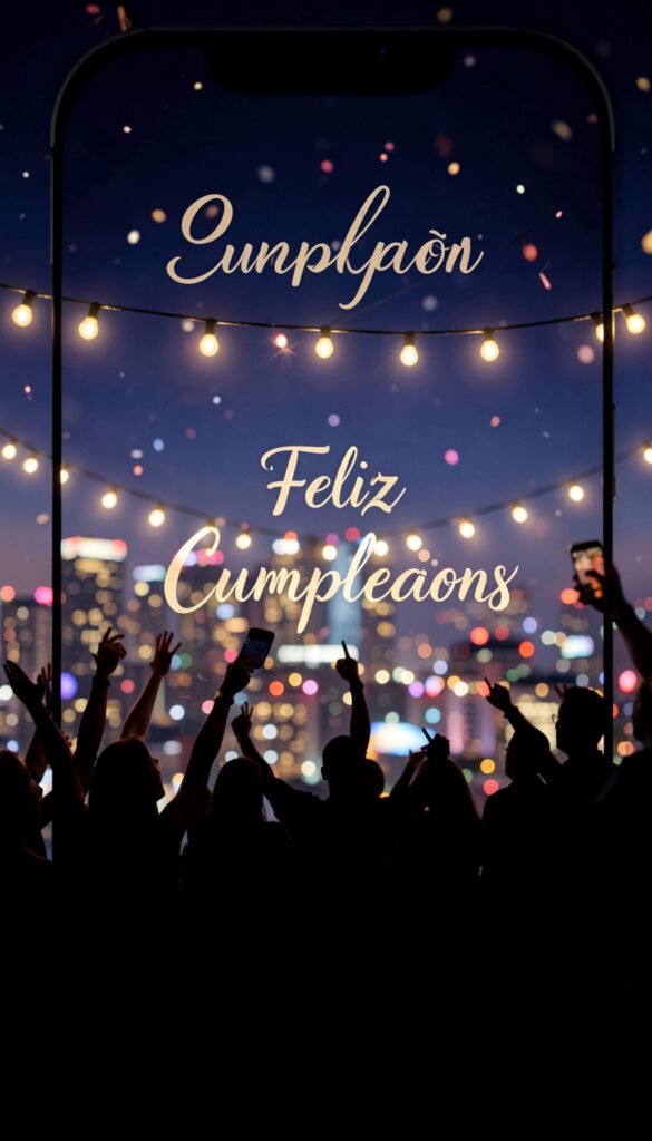 Paisaje de Fiesta Nocturna - imágenes de feliz cumpleaños