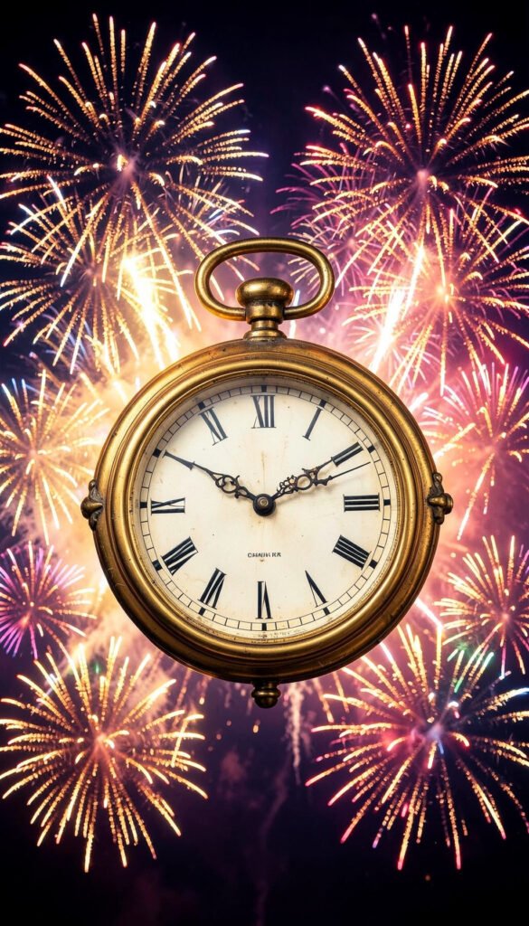 Reloj Marcando Medianoche - Imágenes de Año Nuevo para