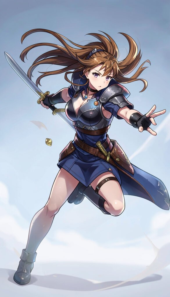 Guerrera anime con espada - Imágenes anime alta calidad