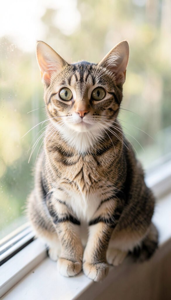 Gato curioso mirando por la ventana - imágenes de gatos tiernos HD