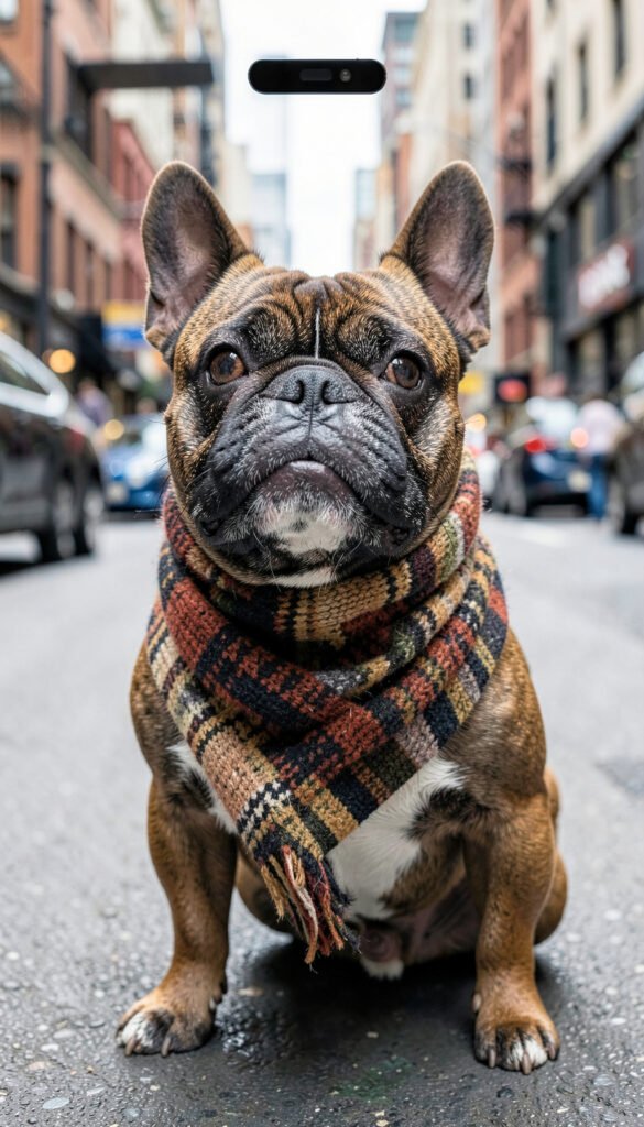 Bulldog francés en la ciudad - imágenes de perros bonitos