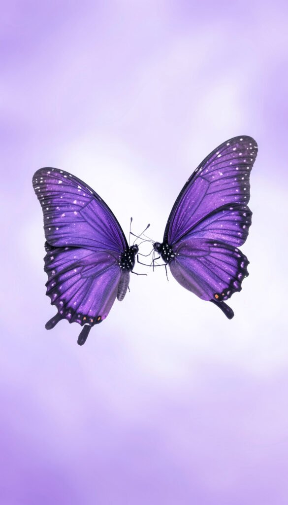 Dúo de Mariposas Moradas - mariposas de colores alta calidad