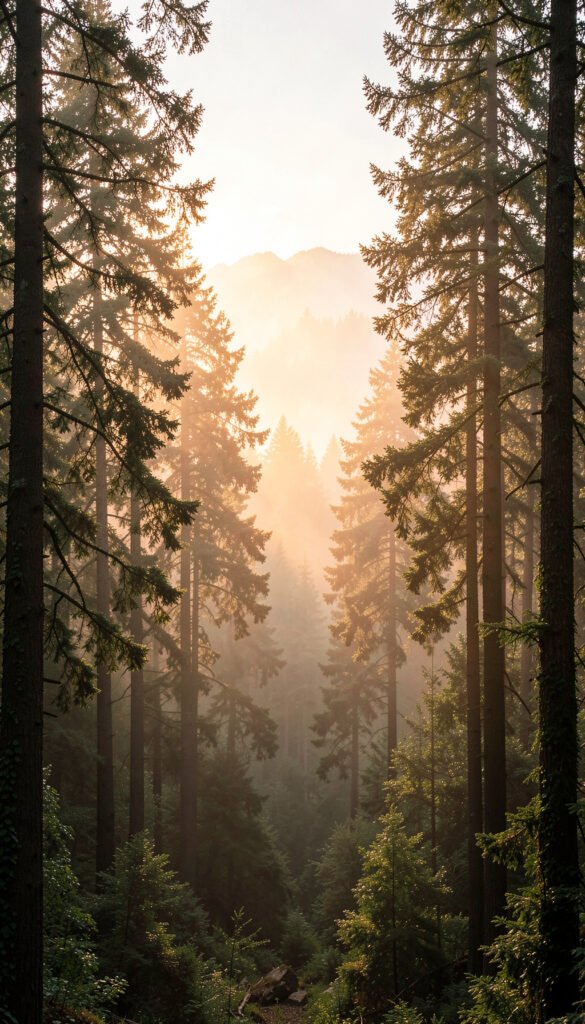 Bosque al Amanecer - imágenes bosques montañas alta resolución