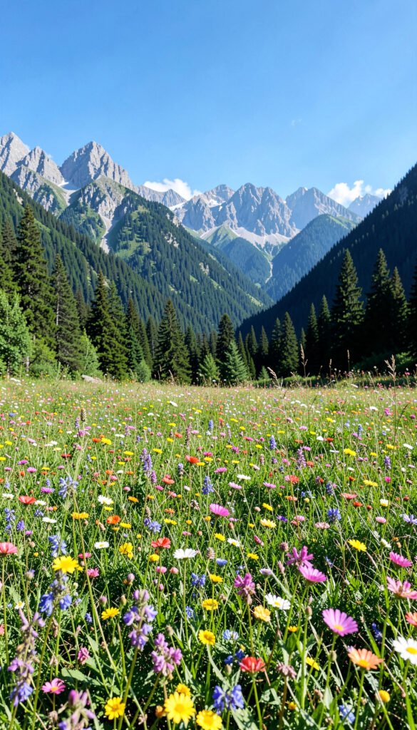 Pradera Alpina - imágenes bosques montañas alta resolución