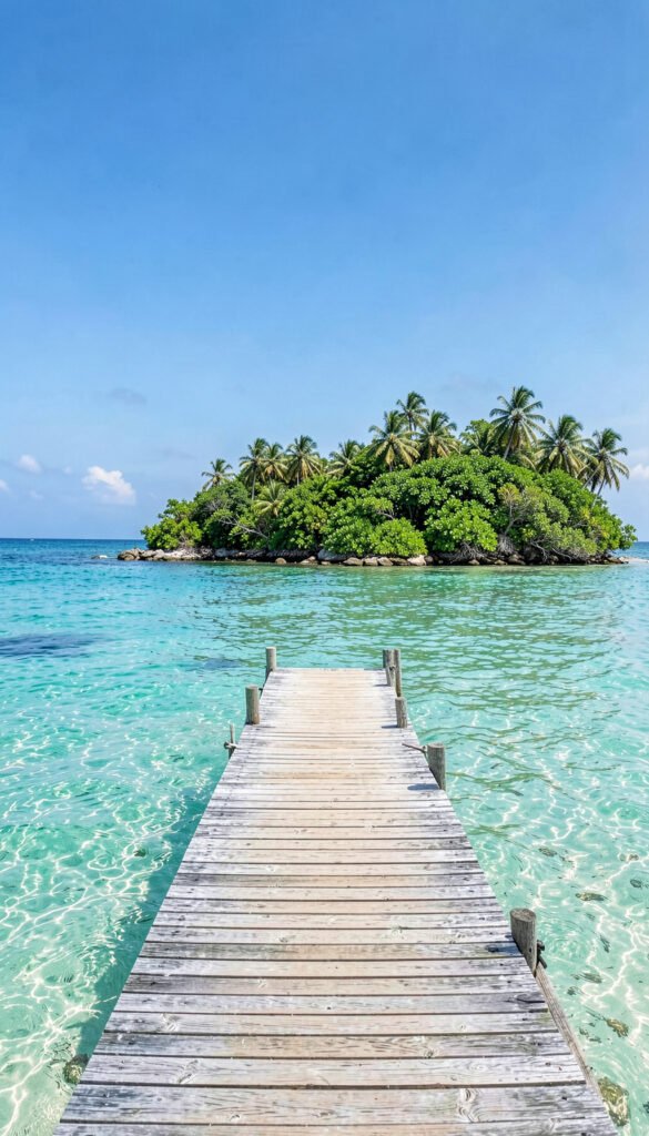 Isla Privada y Embarcadero - Imágenes de Playas Paradisíacas para
