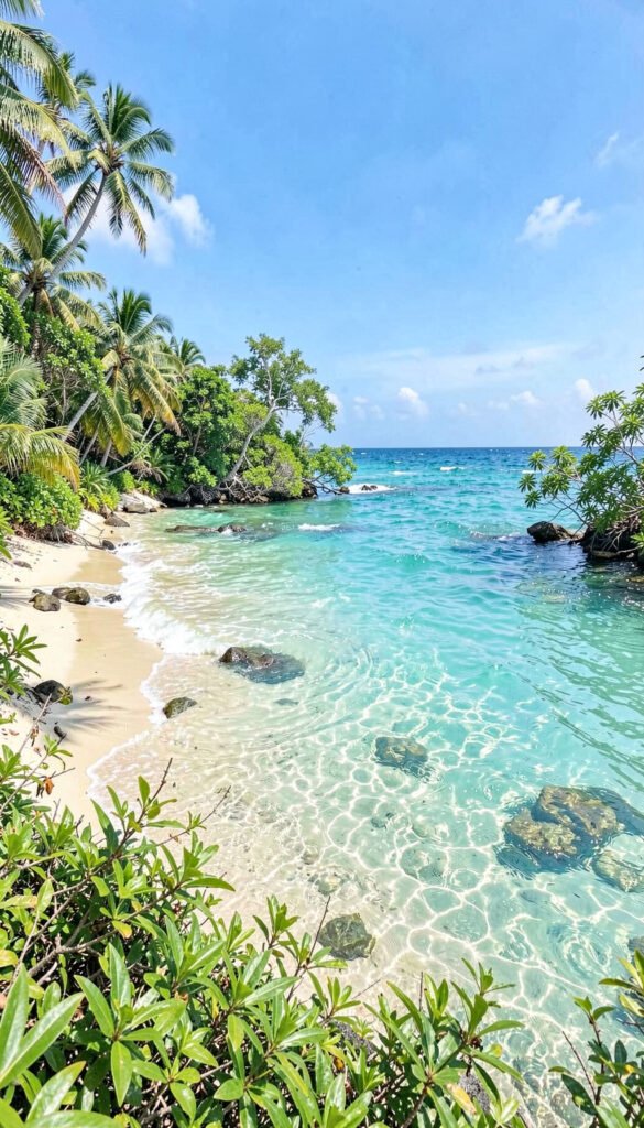 Río de Agua Clara junto al Mar - Imágenes de Playas Paradisíacas para