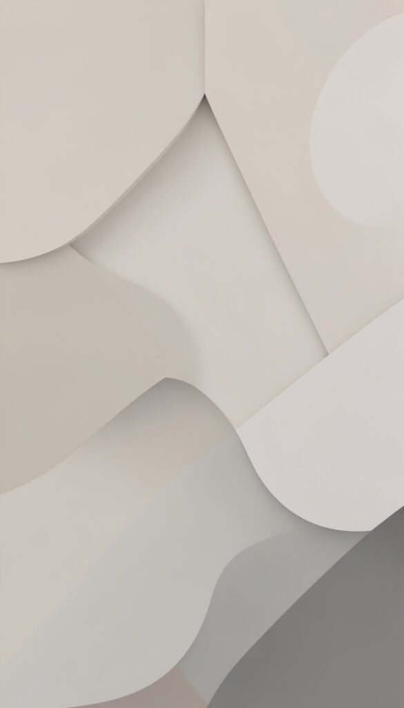 Geometría Suave en Tonos Neutros - Imágenes Minimalistas para Celular y