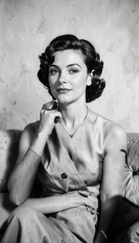 Retrato Retro en Blanco y Negro - imágenes vintage alta calidad