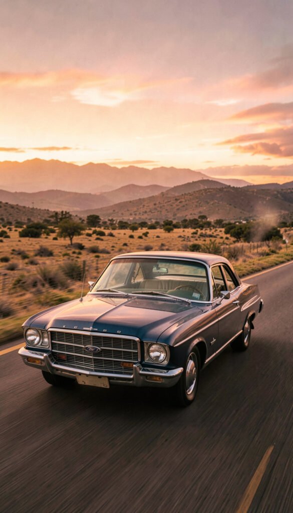 Autos Clásicos en Carretera - imágenes vintage alta calidad