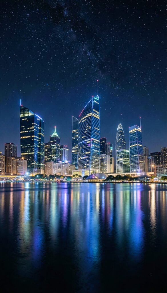 Ciudad Moderna Nocturna - imágenes HD exclusivas