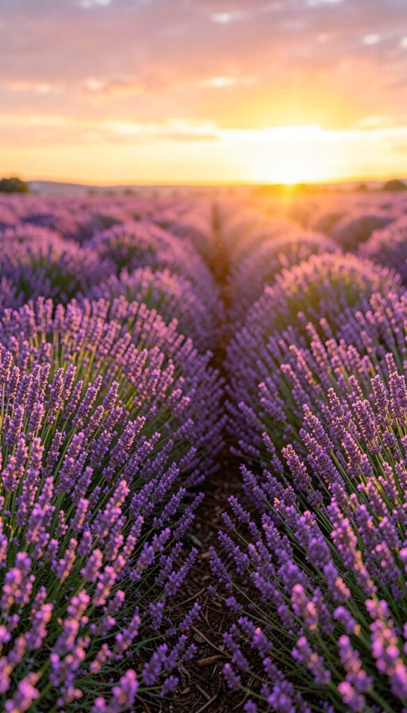 Paisaje de Campos de Lavanda - imágenes hermosas gratis