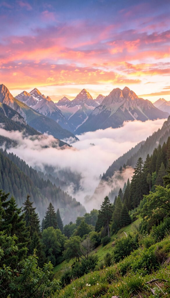 Paisaje de Montaña al Amanecer - Fotos HD para redes sociales