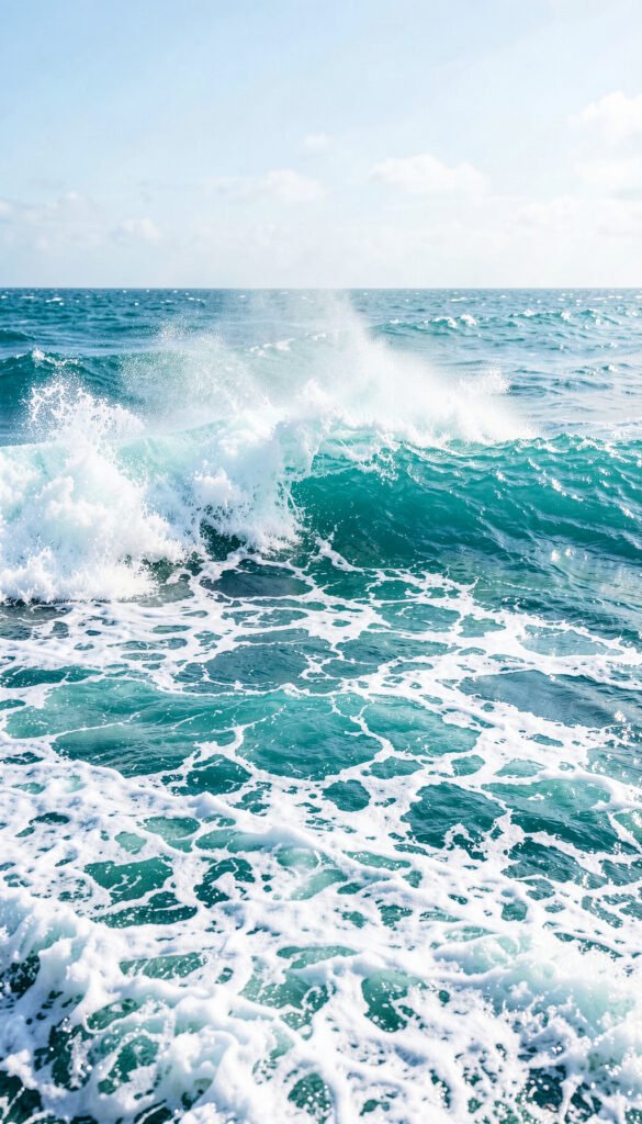 Olas del Mar en Movimiento - Imágenes 4K para Fondo de