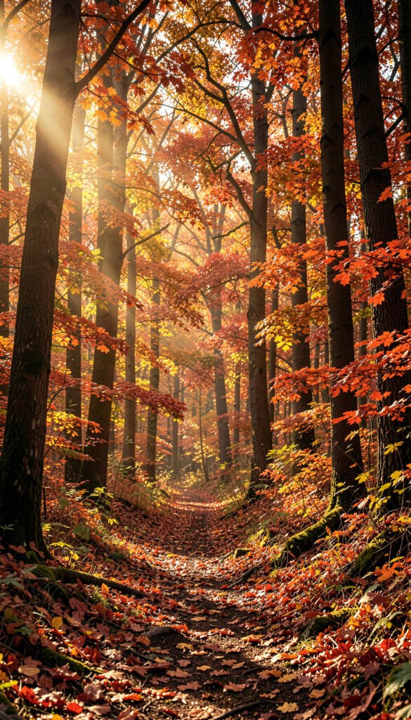 Bosque de Otoño Colorido - Imágenes 4K para Fondo de