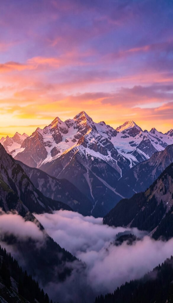 Montañas al Atardecer - imágenes bonitas alta resolución