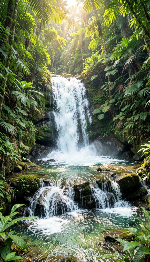 Cascada en Selva Tropical - fotos naturaleza profesional HD