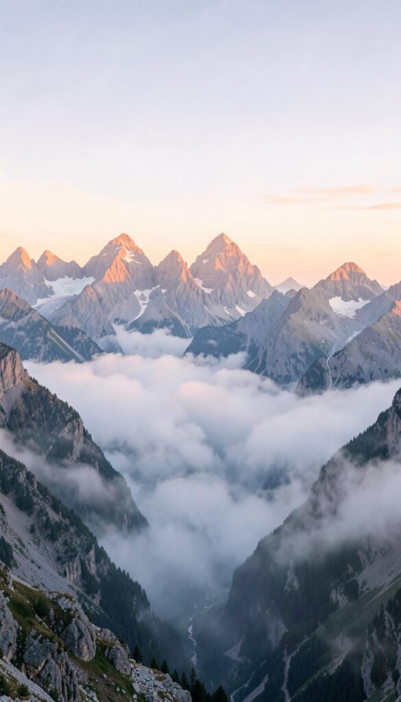 Paisaje Montañoso al Amanecer - fondos de pantalla HD 4K