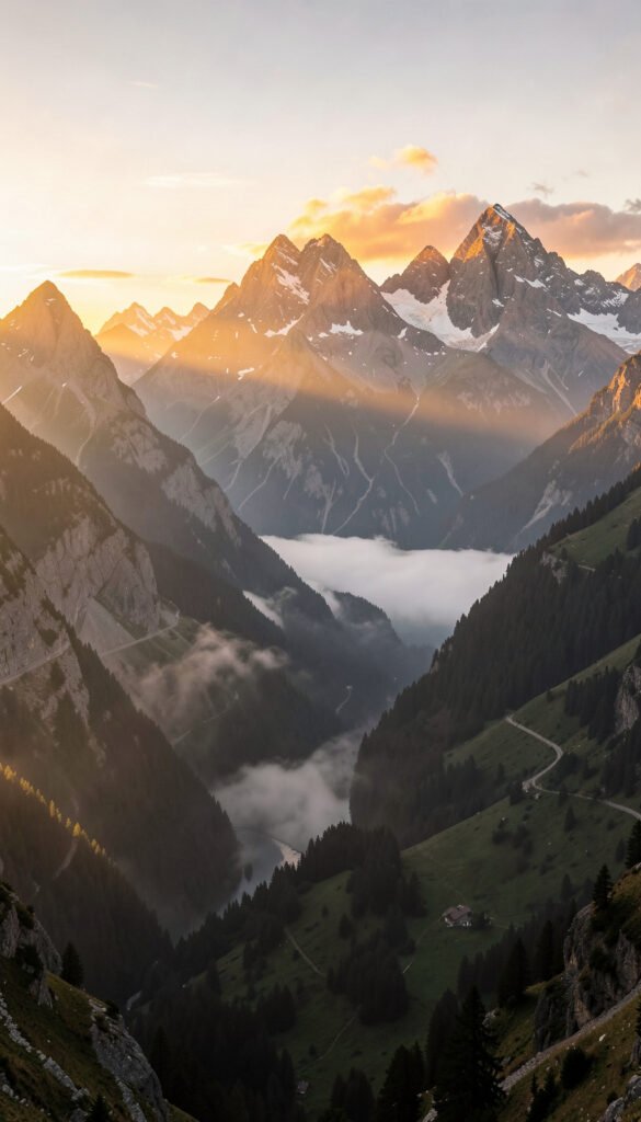 Montañas al Amanecer - imágenes gratis para redes sociales
