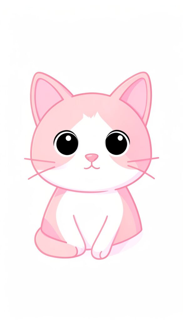 Gatito kawaii minimalista - imágenes kawaii bonitas HD