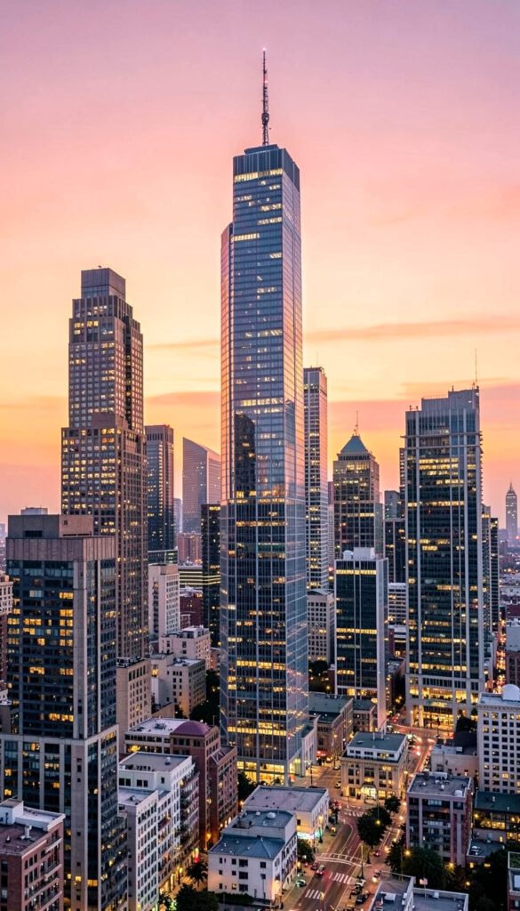 Ciudad Moderna al Atardecer - imágenes premium gratuitas