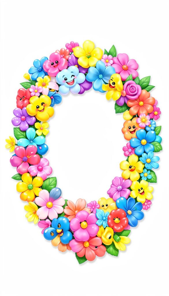 Flores kawaii vibrantes - imágenes kawaii bonitas HD