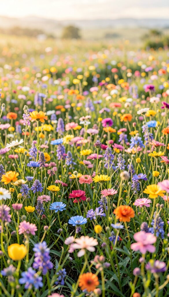 Campo de Flores Silvestres - imágenes de naturaleza HD