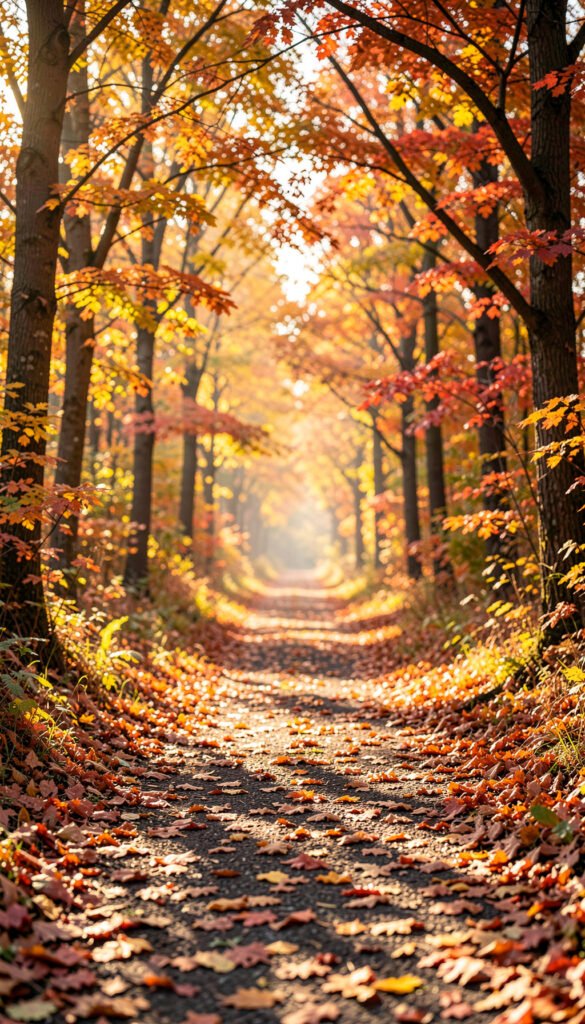 Sendero en Otoño - imágenes de naturaleza HD