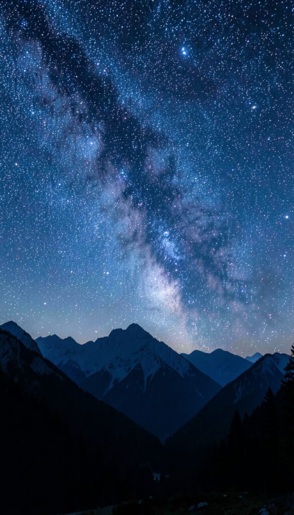 Cielo Estrellado en la Montaña - imágenes de naturaleza HD
