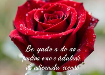 Rosa roja con frase romántica - Imágenes de Rosas Rojas con