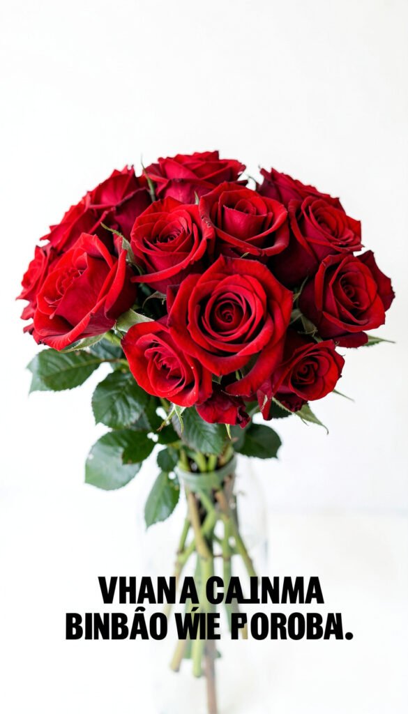 Bouquet de rosas y mensaje - Imágenes de Rosas Rojas con