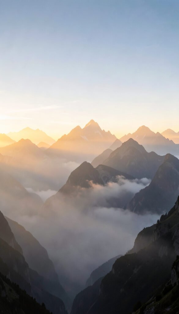 Montañas al Amanecer - imágenes de paisajes naturales