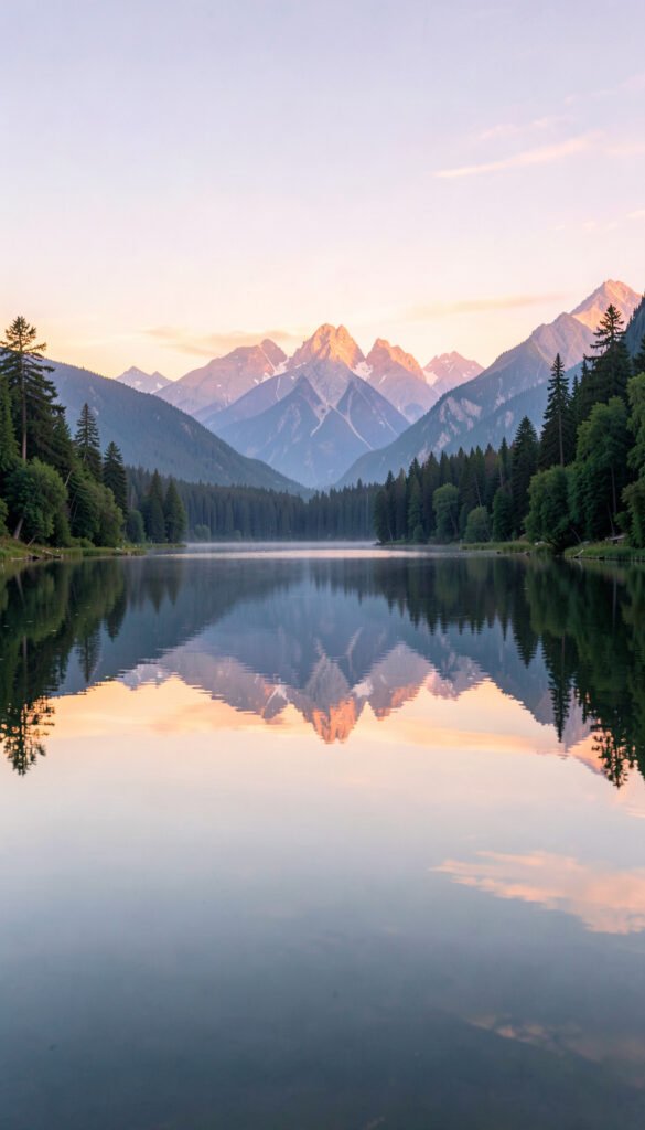 Lago Reflejado - imágenes de paisajes naturales