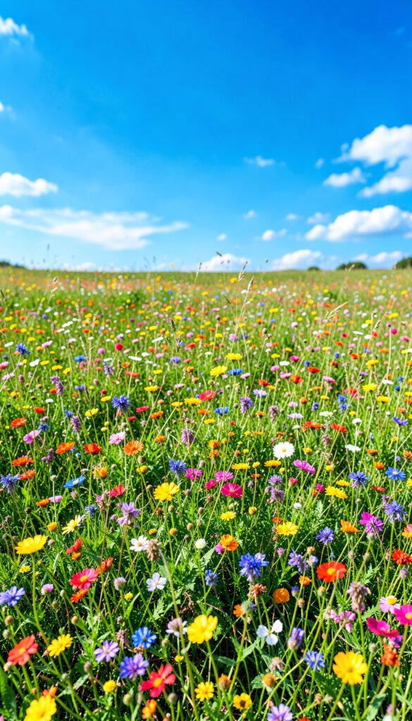 Pradera Verde y Flores - imágenes de paisajes naturales