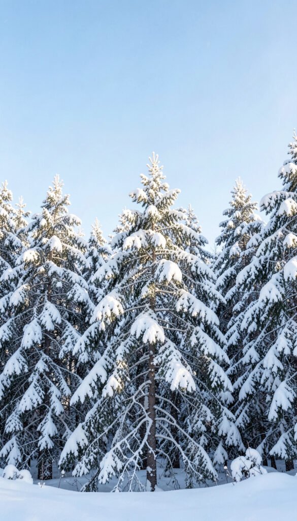 Bosque de Pinos Nevado - imágenes de paisajes naturales